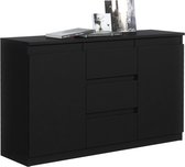 Pro-meubels - Dressoir Detroit - Zwart mat - 138cm - Kast