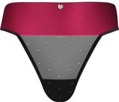 Tienesy String Met Sexy Strik - Zwart/Rood