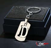 Sleutelhanger Letter D - Cadeau - gift - Naamsleutelhanger