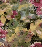 Behang abstracte bloemen - Behang - Muurdecoratie - Wallpaper - Vliesbehang - Amazzonia - 0,53 x 10,05 M.
