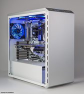 GAME HERO Elsum Gaming PC Behuizing Zijpaneel Van Gehard Glas RGB – Aluminium Front-Top-Paneel - 2 x 120 mm Case Fan