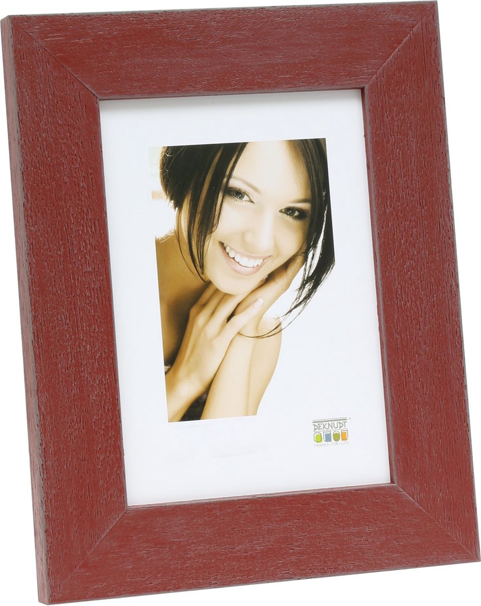 Deknudt Frames fotolijst S49BW4 - rood geschilderd - hout - 18x24 cm