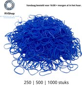 Blauwe Elastiekjes - 1000 stuks - Elastiek - Dun - Vlechtjes - Haar Elastiekjes - Haaraccessoires - Dames Meisjes Kinderen Baby's - Wegwerp Elastische Haarbanden - Gratis Verzending