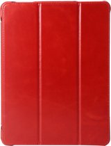 iCarer - Coque iPad Pro 12.9 (2020) - Smart Book Case Cuir Véritable Rouge