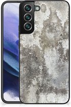 Telefoon Hoesje Geschikt voor Samsung Galaxy S22 Pro Hoesje met Zwarte rand Beton