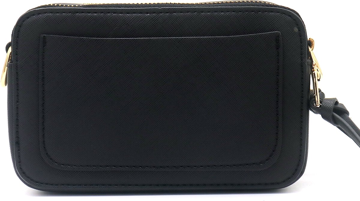 Tas Dames Brede Band PU Kunstleer 18 5x12x7 cm Zwart bol
