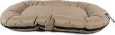 Duvo+ poly kussen ovaal siesta praline s - 80x60x10cm beige/zwart