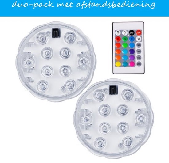 Lampe LED RGB pour piscine - 2 pièces avec télécommande - éclairage de piscine  pour... | bol
