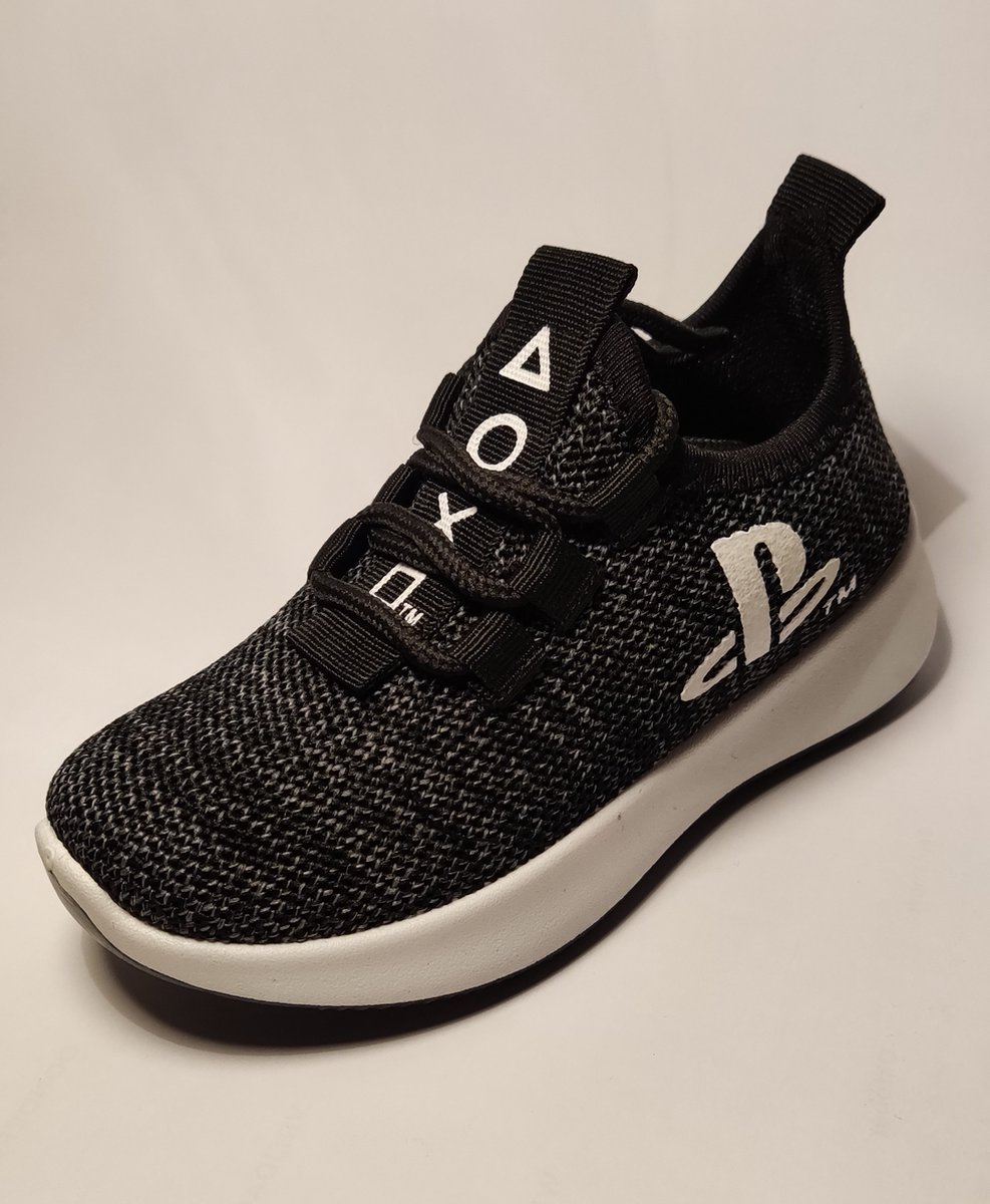Playstation jongens schoenen lage sneaker- zomerschoen - zwart/wit met logo - maat 32