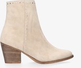 Tango | Ella square 10-i beige suede boot/studs - natural sole | Maat: 41