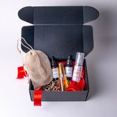Face Care Routine Care Box – Cosmetica Giftset – Natuurlijke producten – Arganolie 30ml + Eye Contour Serum 30ml + Gezichtsserum 30ml + Rozenwater 50ml + Herbruikbare gezichtspads