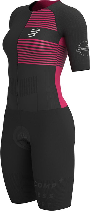 Aero SS Trisuit W - Dames - Black/Jazzy