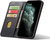 Smartphonica iPhone 11 Pro Max leren hoesje met magnetische sluiting - Zwart / Kunstleer / Book Case