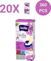 Bella Herbs Inlegkruisje Verbena Normaal (18 stuksin 1 pak), pak van 20 combo, Kruid Verbena, Ademend, deo vers, Hoogwaardige kwaliteit, Voordeelverpakking - 360 stucks