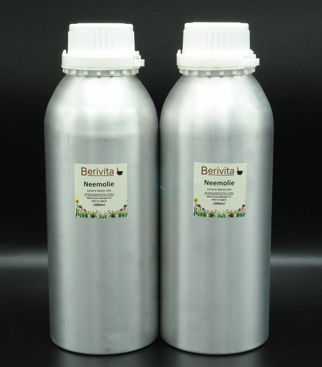 Neemolie 2 Liter - Koudgeperste, pure en Onbewerkte Neem olie van Azadirachta indica zaden voor mens, dier en plant
