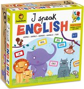 Ludattica Spellen: I SPEAK ENGLISH - Montessori methode 22,5x22,5x9cm, met 36  kaarten en didactische gids, 4+