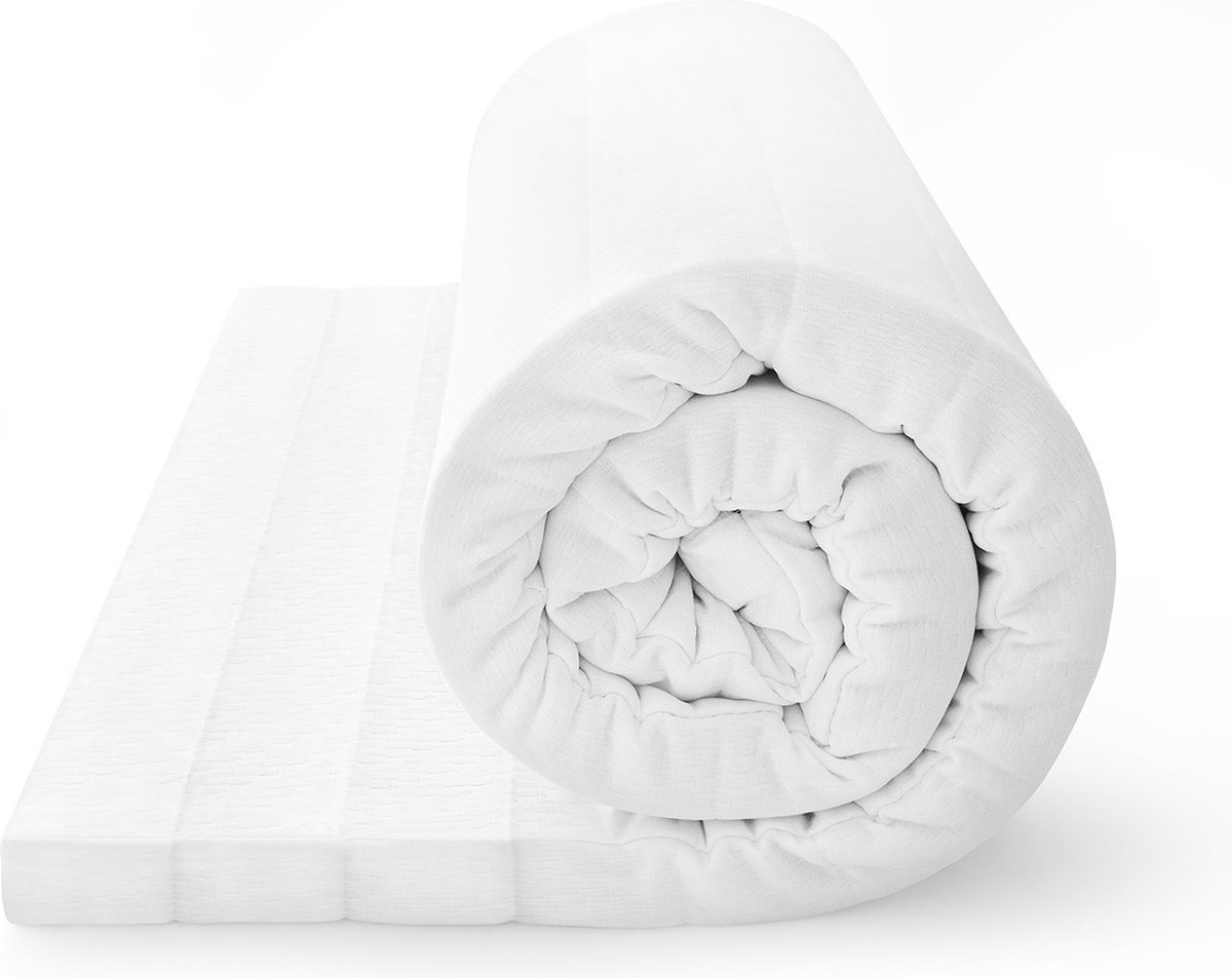 Topper 160x200 koudschuim premium tijk bed topper 5 cm hoog Gemiddeld