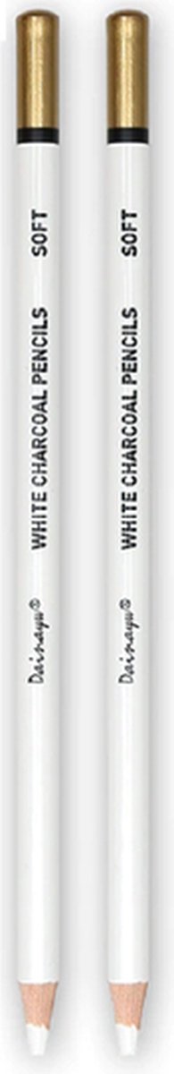 Houtskoolpotloden - Wit - Charcoal Pencils White - Soft - Corot - 2 stuks