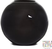 Design Vaas BOLVASE - Fidrio BLACK - glas, mondgeblazen bloemenvaas - diameter 35 cm