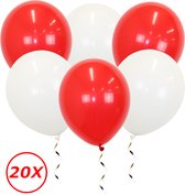 Valentijn Versiering Witte Rode Helium Ballonnen Decoratie Valentijn Verassing Verjaardag Feest Versiering – 20 Stuks