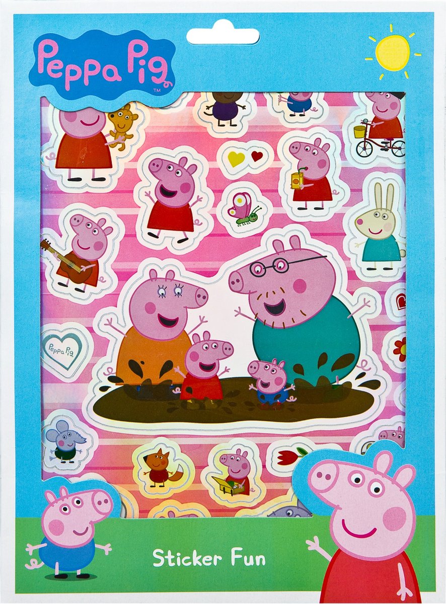 PEPPA PIG STICKER SET 8 VELLEN MET STICKER VAN PEPPA BIG bol
