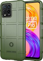 Realme 8 Pro Hoesje - Mobigear - Rugged Shield Serie - TPU Backcover - Groen - Hoesje Geschikt Voor Realme 8 Pro