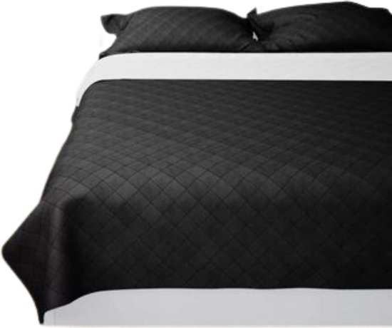 Klimatologische bergen zal ik doen Lada Luxe Hotel Bedsprei - Twee Kleuren - Zwart & Wit - 240x220 CM | bol.com