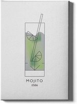 Walljar - Mojito Cocktail - Muurdecoratie - Canvas schilderij