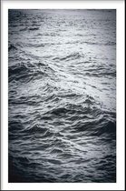 Walljar - Sea Waves - Muurdecoratie - Poster met lijst