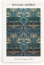 Walljar - William Morris - Peacock and Dragon - Muurdecoratie - Poster