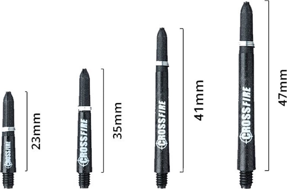 Red Dragon Crossfire Carbon Fibre - Dart Shafts Extra short