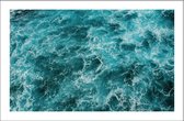 Walljar - Blauwe Oceaan - Muurdecoratie - Canvas schilderij
