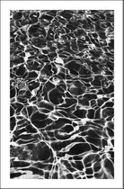 Walljar - Oceaangolven - Zwart wit poster