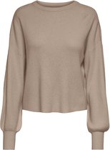 Only Trui Onlkatia L/s Boatneck Pullover Cc Knt 15246099 Beige Dames Maat - M