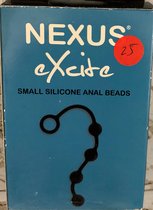 Nexus - Excite kleine siliconen anaalballen - Zwart