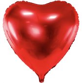 Folieballon hart ballon 72 x 73cm XL rood, per stuk