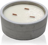 Soy Wax Geurkaars Betonnen Pot - Vanille & Sinaasappel - Large - 6x14x14cm - 35 Branduren