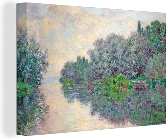 Toile Peinture Matin sur la Seine à Giverny - Peinture de Claude Monet ...