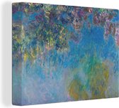 Canvas Schilderij Wisteria - Schilderij van Claude Monet - 80x60 cm - Wanddecoratie