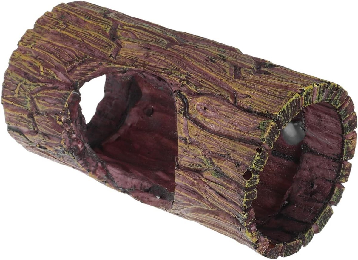 Reptielen Verstopplek - Schuilplaats Terrarium - Veilig Verblijf - Natuurgetrouw Boomschors - 8.2D x 14.9B x 8H cm - Lichtbruin