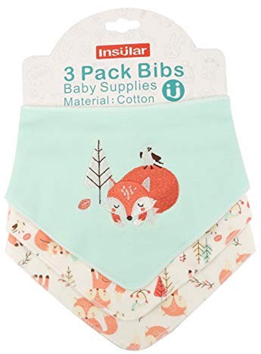 Zerodis Unisex Baby Slabbetjes - Driehoekige Katoenen Bibs voor Baby's 0-3 Jaar