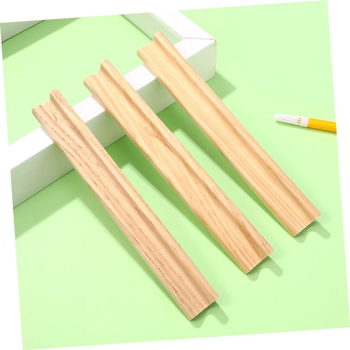 Houten Domino Display - Houten Basis Houder - Doe-het-zelf Projecten - Multifunctioneel Ontwerp - 75 x 08 x 07 cm — cadeau in Spellen & Speelgoed - foto 5