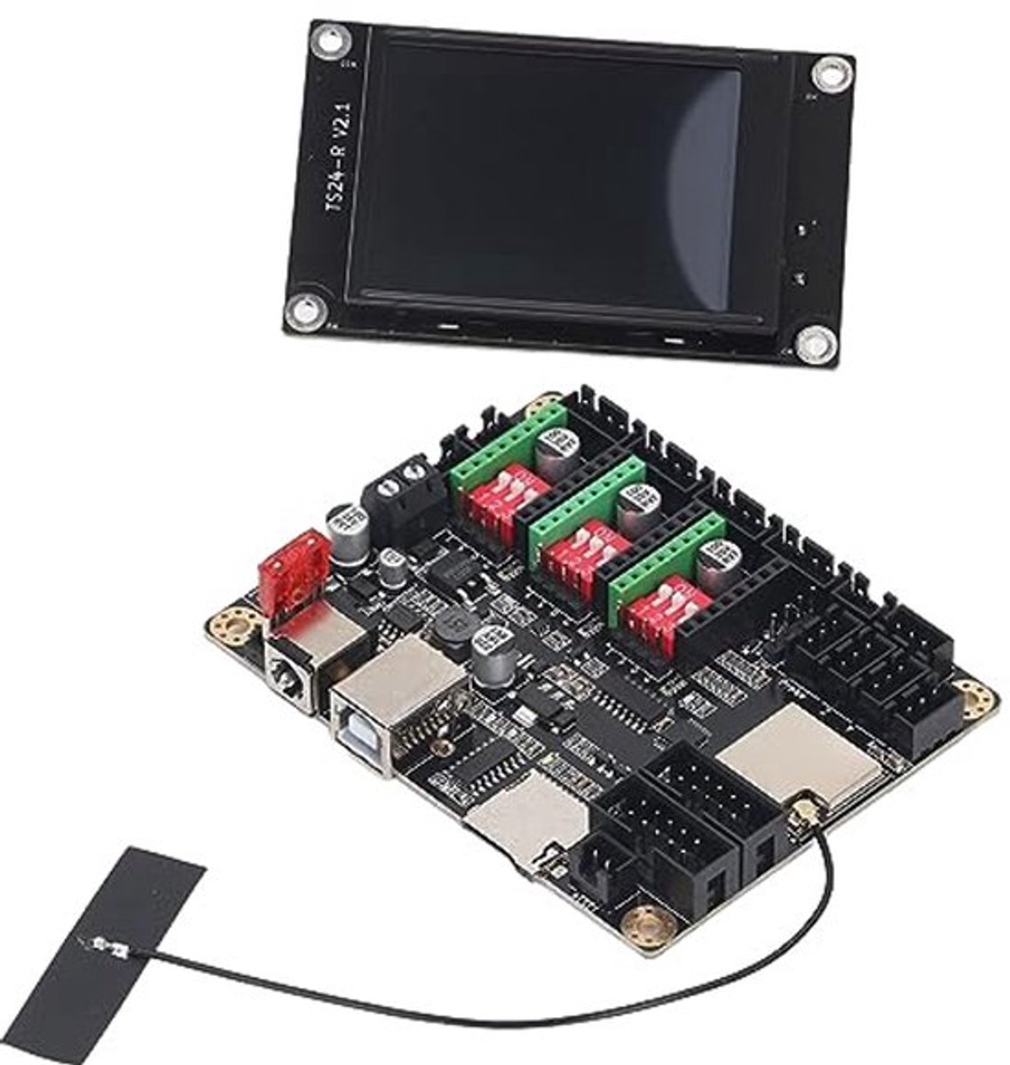 3D-printerbesturingskaart MKS DLC32 V2.1 32-bits Besturingskaart met WIFI 2,4 Inch TS24 R V2.1 Touchscreen Lasergraveermachine Moederbord