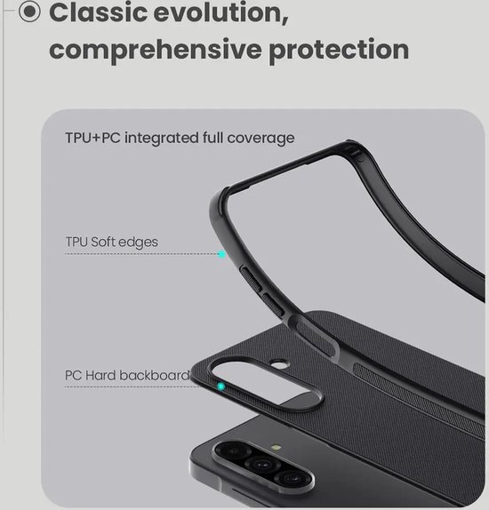 Coque Nillkin Super Frosted Shield pour Samsung Galaxy A26 | Couverture verso | Noir