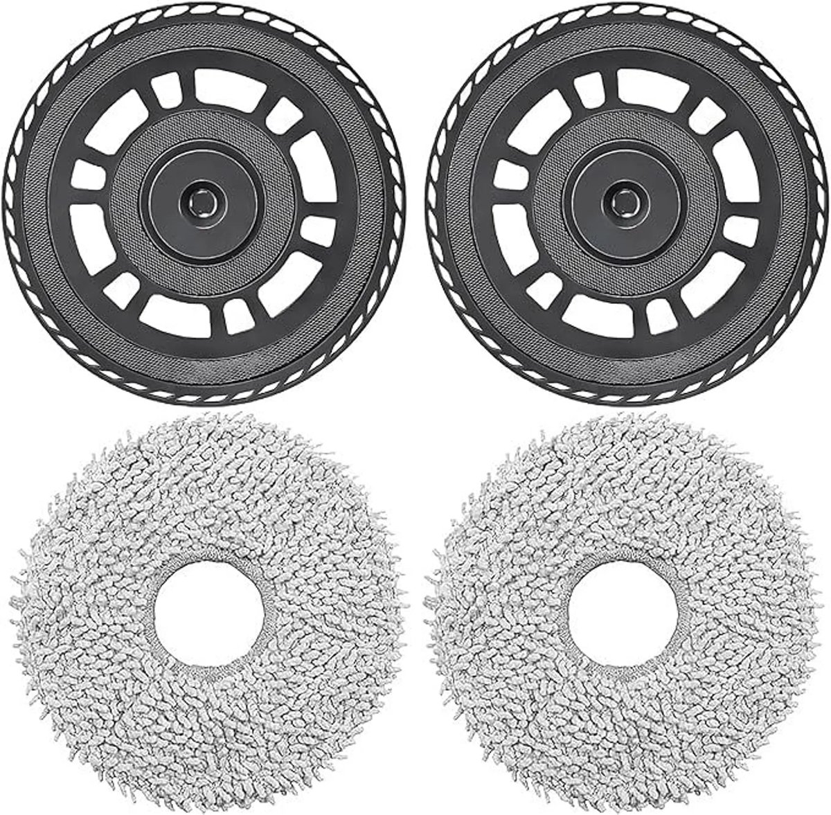 Vervangende dweilkoppen met standaard voor Dreame L10 Ultra/X40/X30/S30 – Accessoirekit voor robotstofzuigers