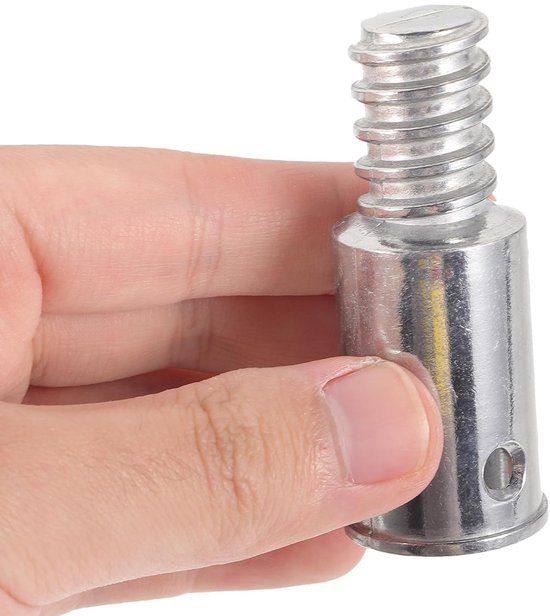 Metalen Bezemsteel - Universele Steeladapter - Vloeren Reinigen - Stevig En Praktisch - 65 cm Lengte - Zilver — afbeelding 4