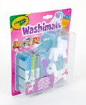 Washimals Pets! Wilbur en Figaro, twee witte hondjes om te kleuren met drie stiften en een borstel.