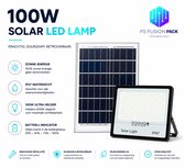 100W Solar LED Schijnwerper – Krachtige Buitenlamp – 6000K Daglicht – IP67 – Zonne-energie Duurzaam Krachtige Solar LED Schijnwerper - FS Fusion Pack 100W LED Zonne-Energie-Noodpakket- & Buitenverlichting-6000K – IP67 Waterdicht-Solar LED-2026 CE