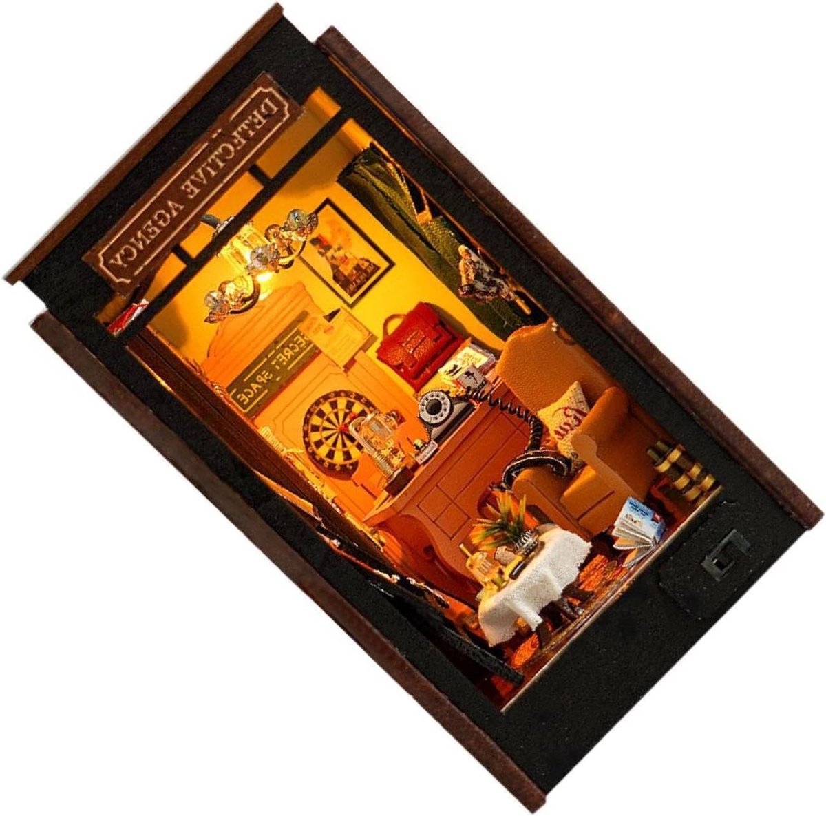 Houten Poppenhuis Bouwpakket - Miniatuur Huis Knutselen - Huis Decoratie - Met Licht en Meubels