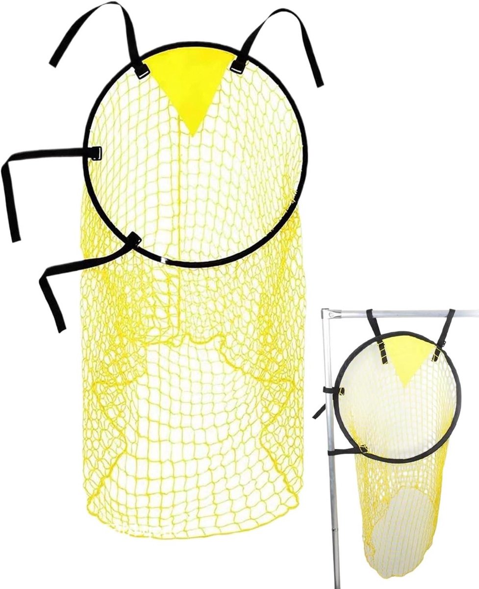 Voetbal Trainingsnet - Oefendoel Kinderen - Balvaardigheid Trainen - Scheurbestendig Ontwerp - 45x59cm - Geel